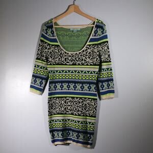 Flying Tomato Women's Aztec Print Sweater Dress Size Medium